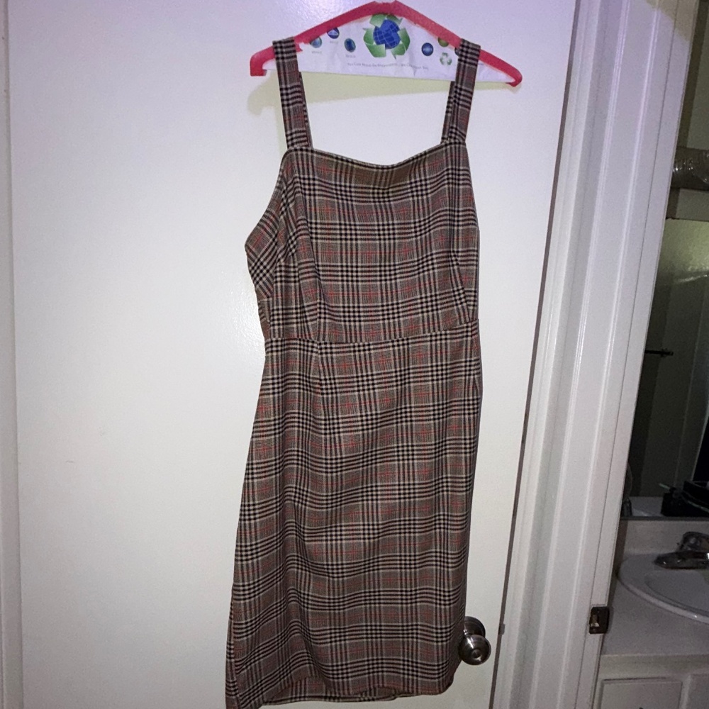Women’s plaid A-line mini dress